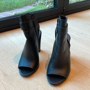 Vince Black Leather Sandal Booty, Size 5